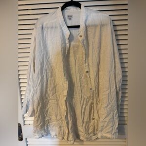 Rhythm White Button Down Shirt